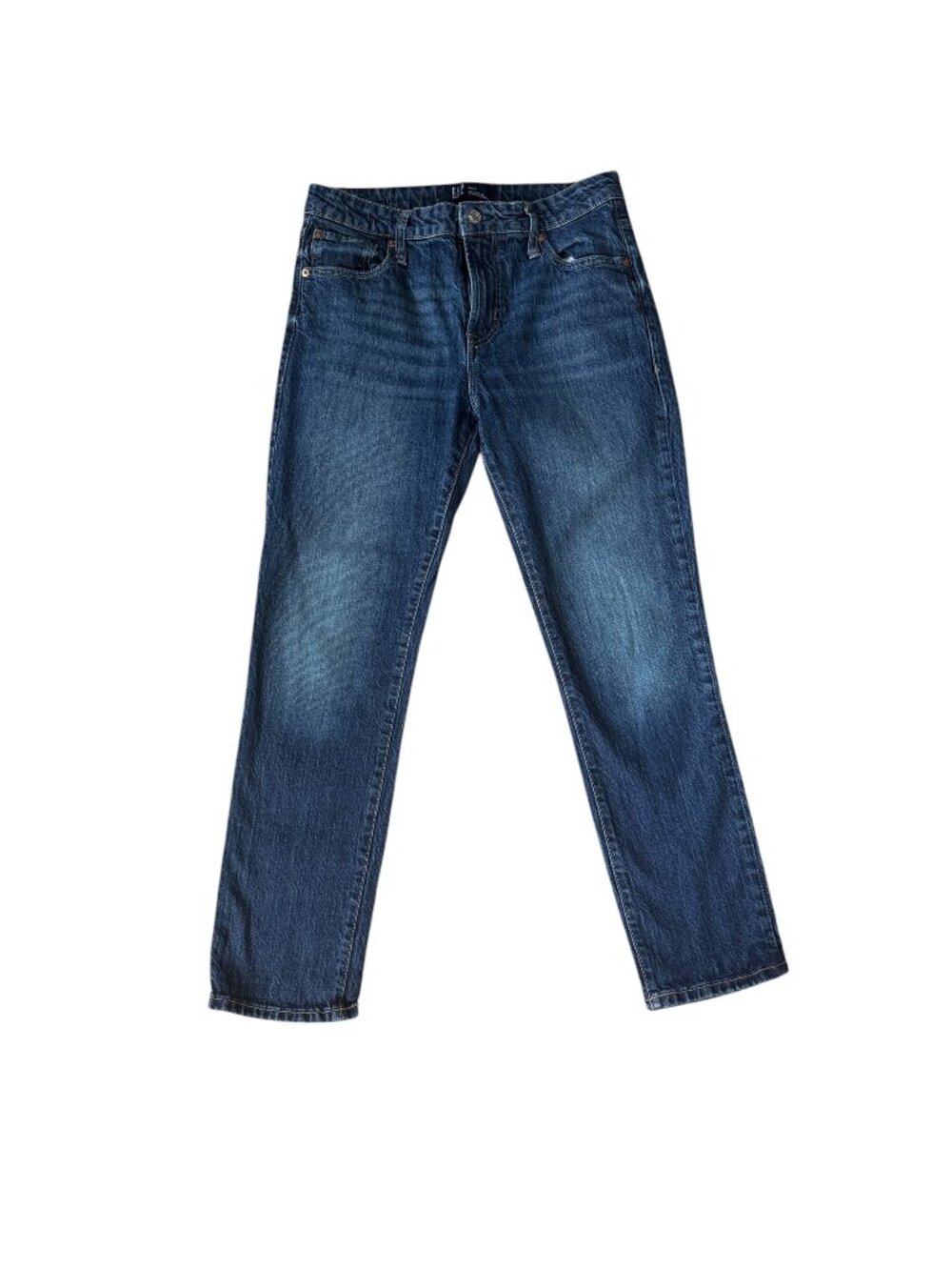 Gap universal slim boyfriend cropped medium wash blue denim jean size 4/27R